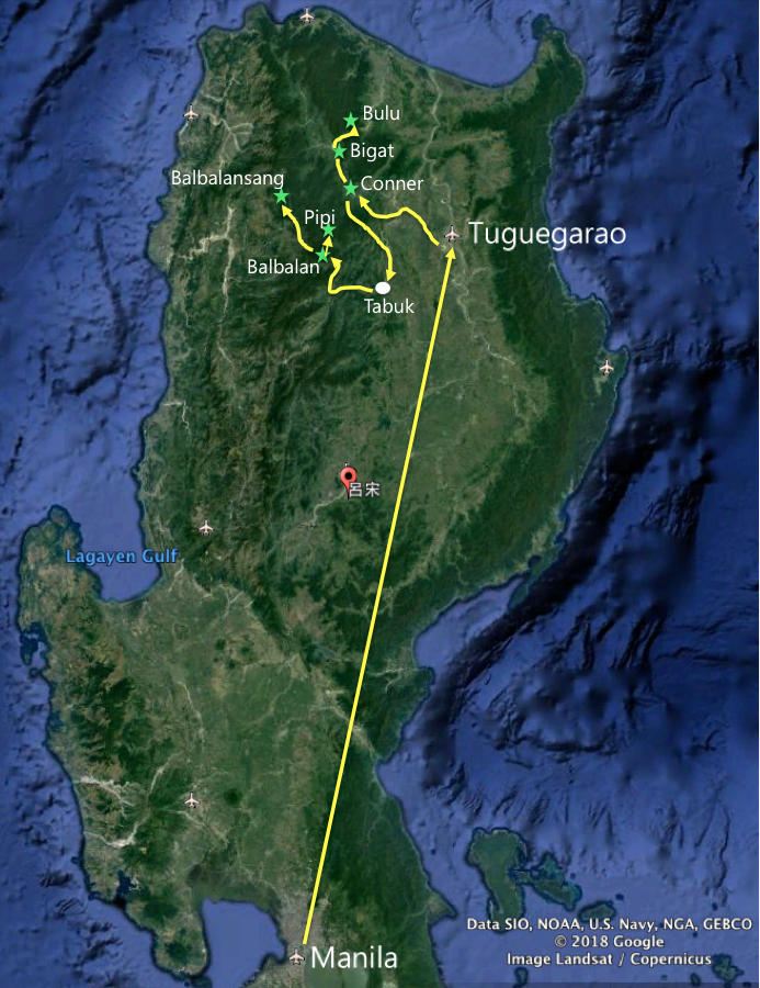 2019 Luzon trip route